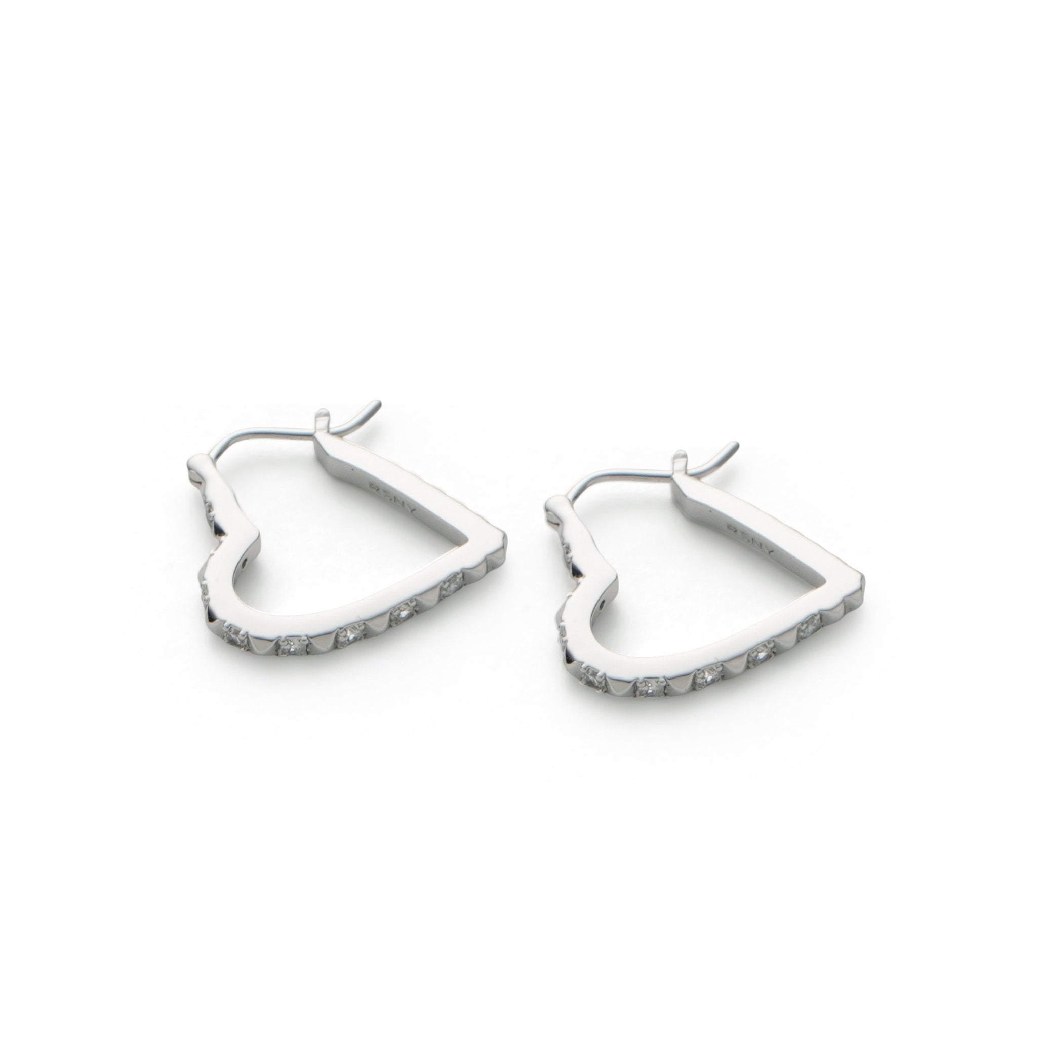 RSNY Diamond Pattern Heart Earrings - R2193A
