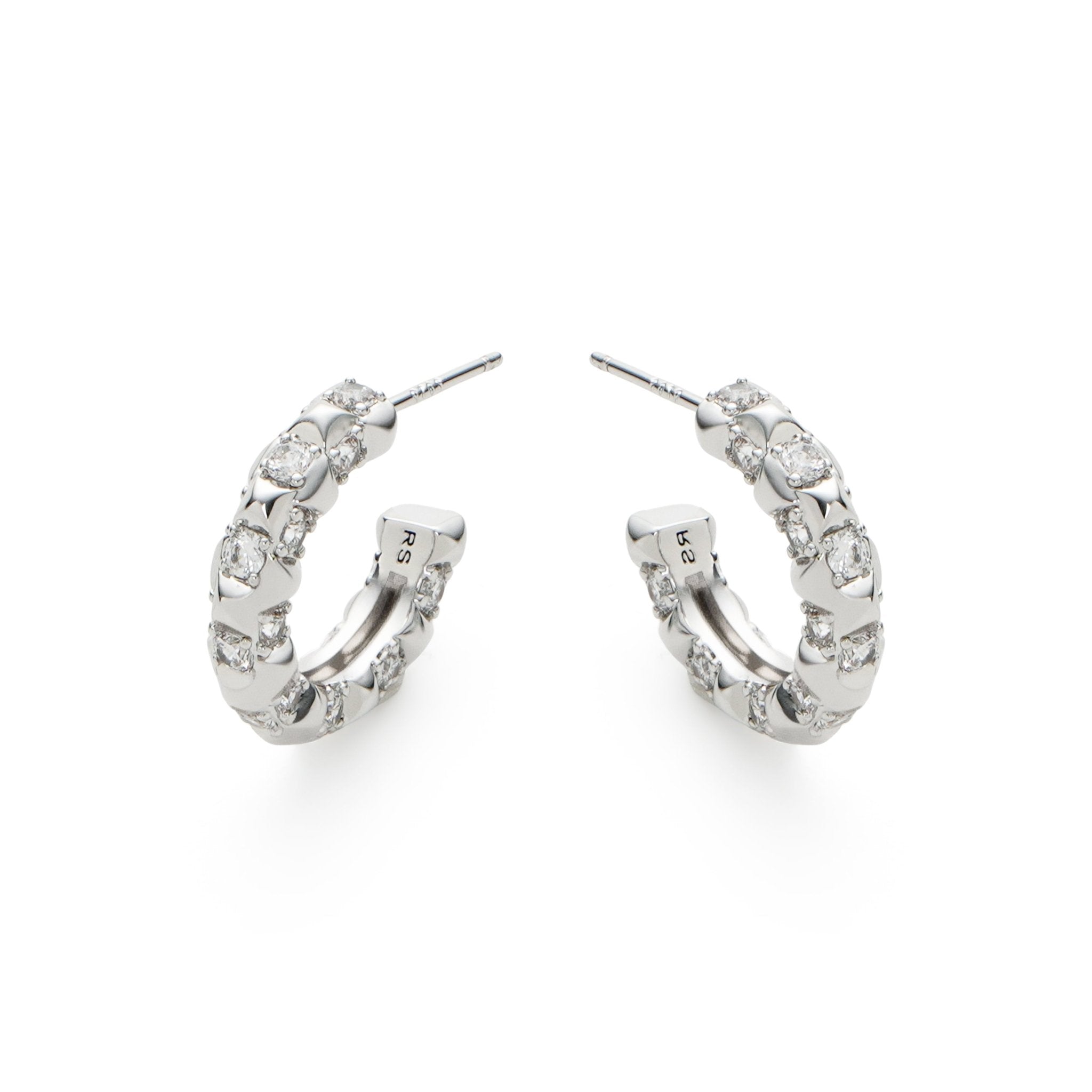 RSNY Diamond Pattern Minimalist Earrings - R2194A
