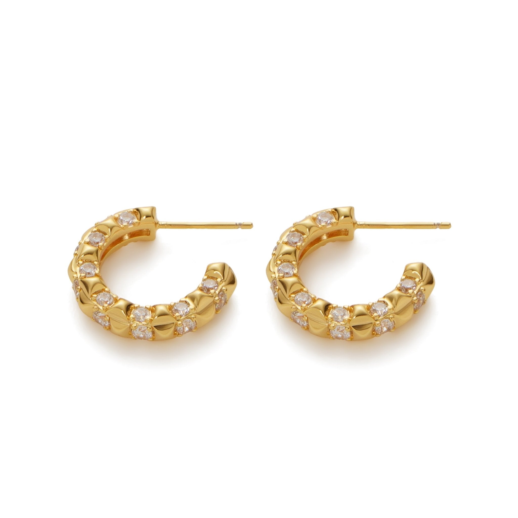 RSNY Diamond Pattern Minimalist Earrings - R2194B