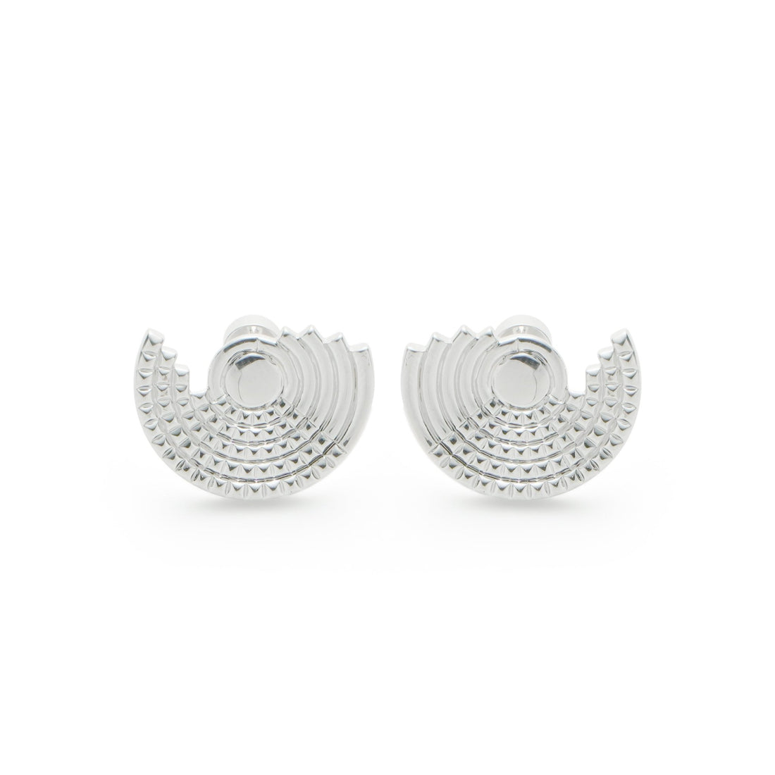 RSNY diamond pattern retro stud earrings - R2162A
