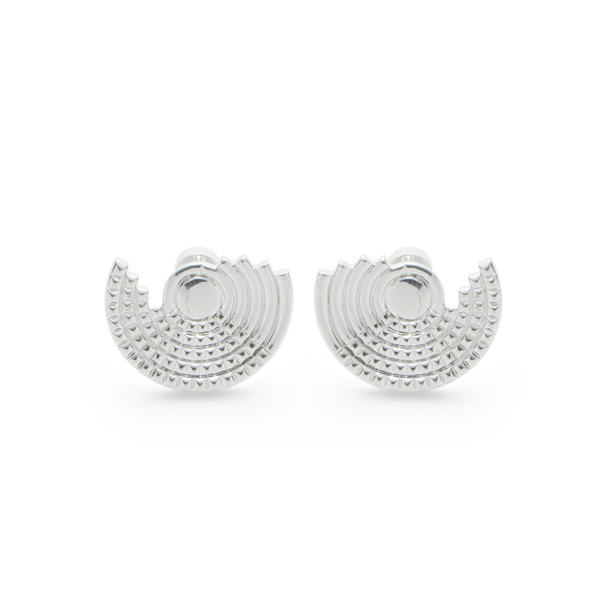 RSNY diamond pattern retro stud earrings - R2162A