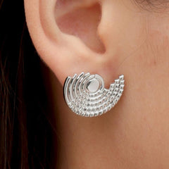 RSNY diamond pattern retro stud earrings - R2162A