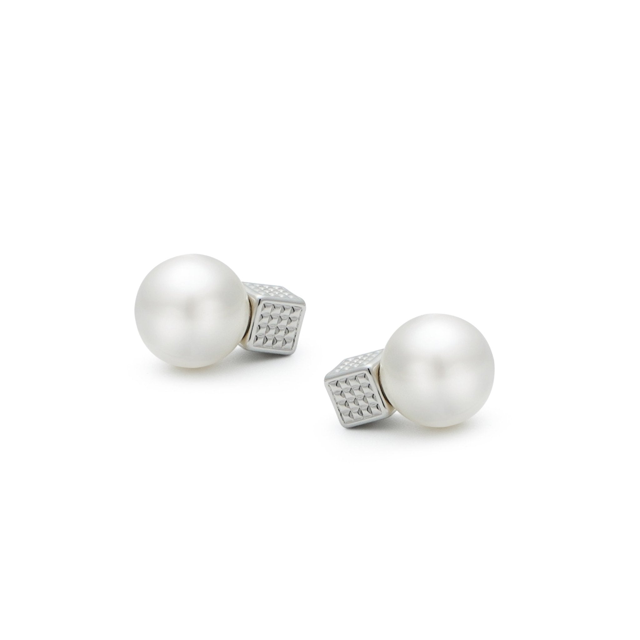 RSNY Diamond Pearl Stud Earrings - R2064A