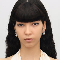 RSNY Diamond Pearl Stud Earrings - R2064A