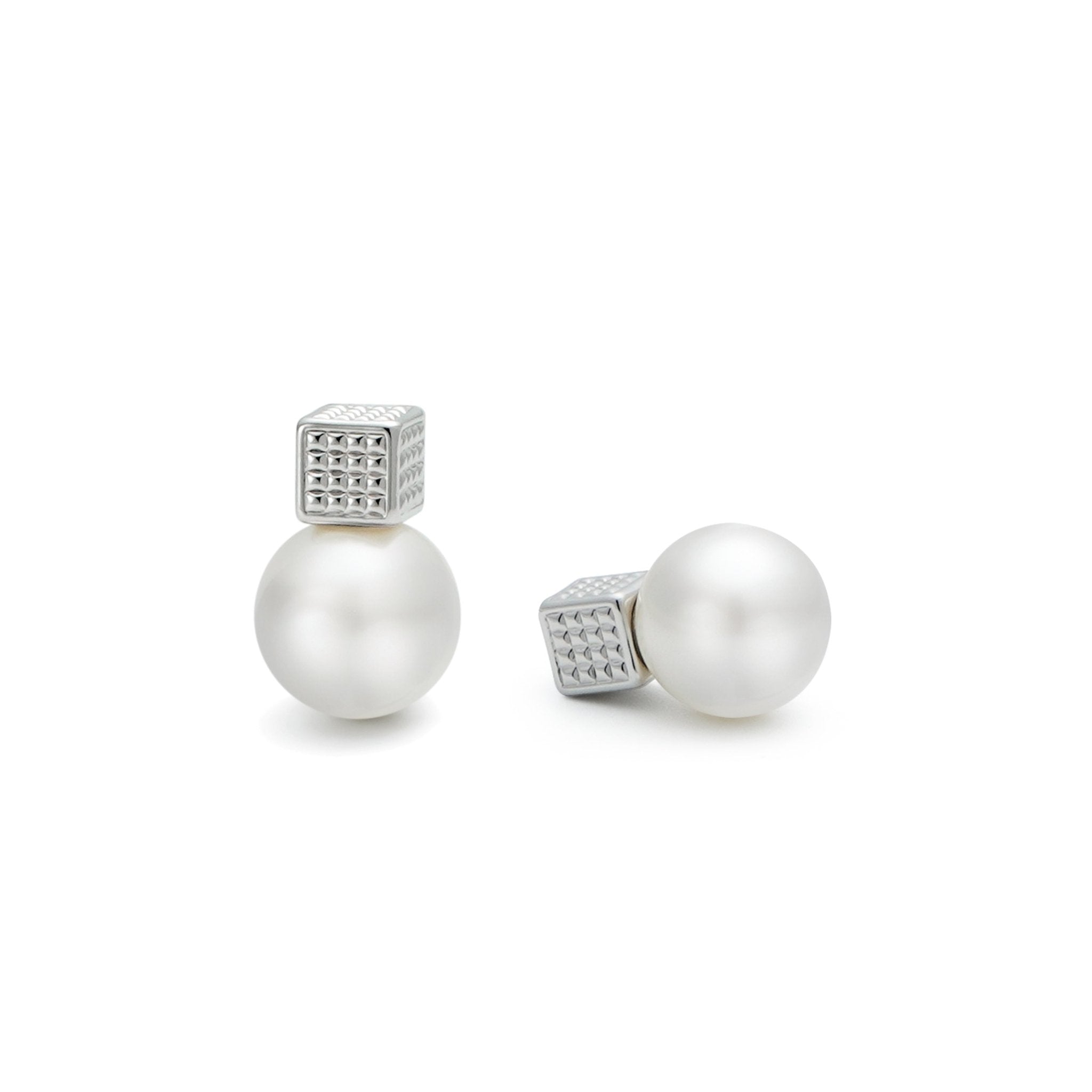 RSNY Diamond Pearl Stud Earrings - R2064A