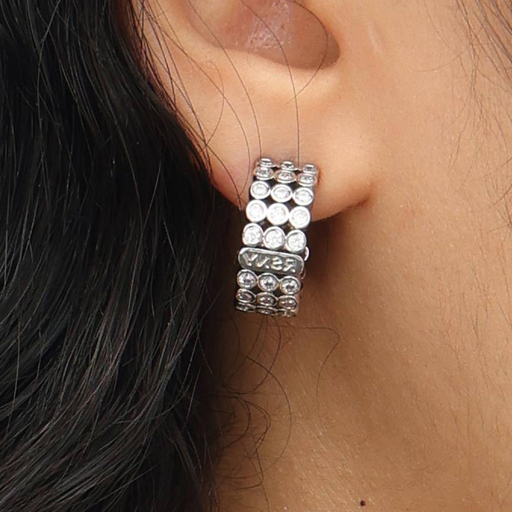 RSNY diamond shaped earrings - R1789A