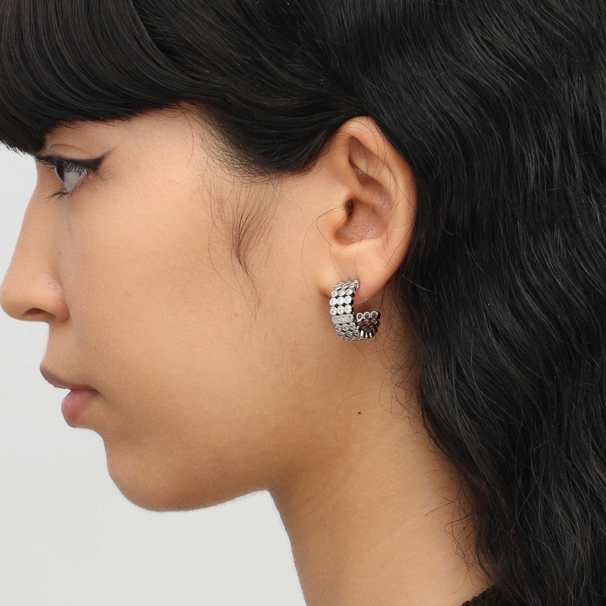 RSNY diamond shaped earrings - R1789A