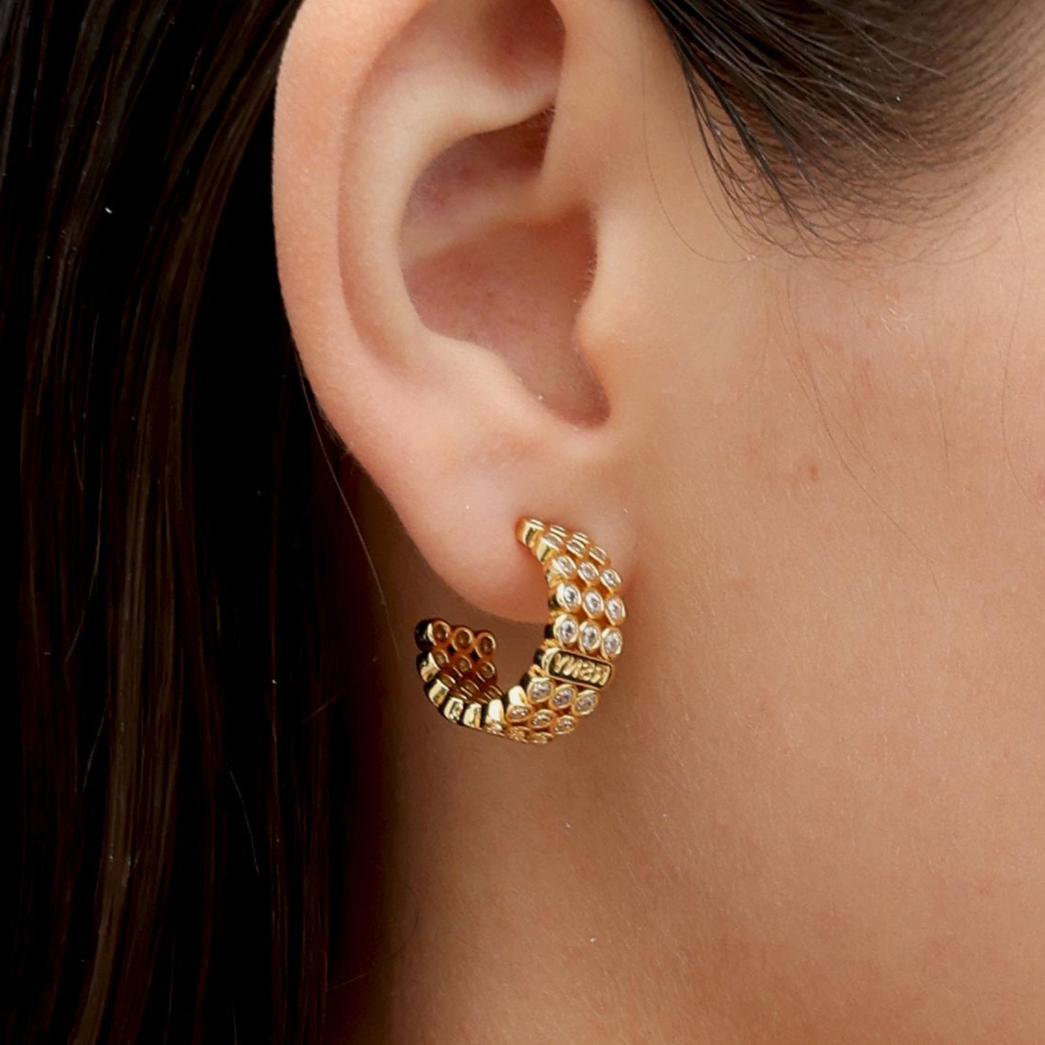 RSNY diamond shaped earrings - R1789B