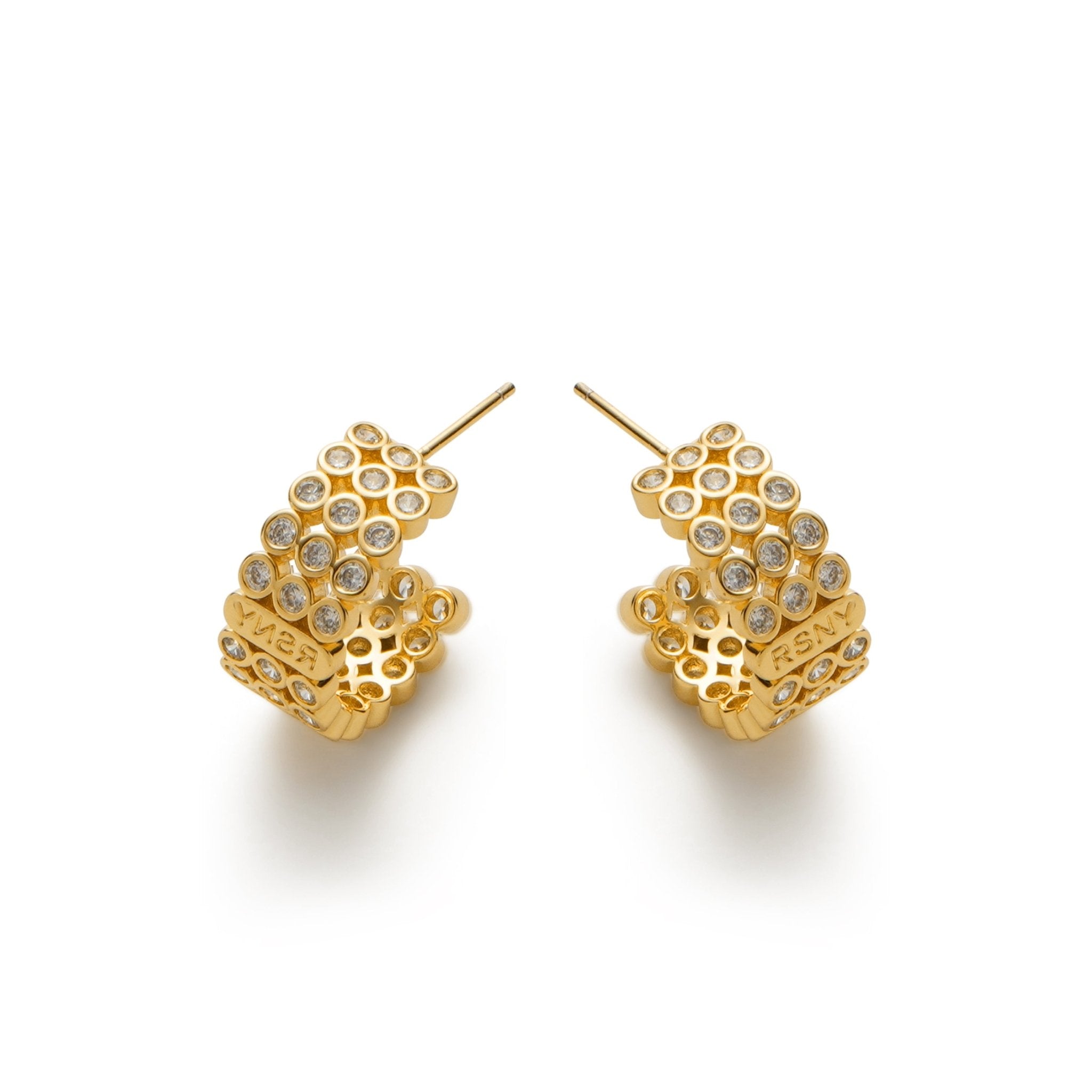 RSNY diamond shaped earrings - R1789B