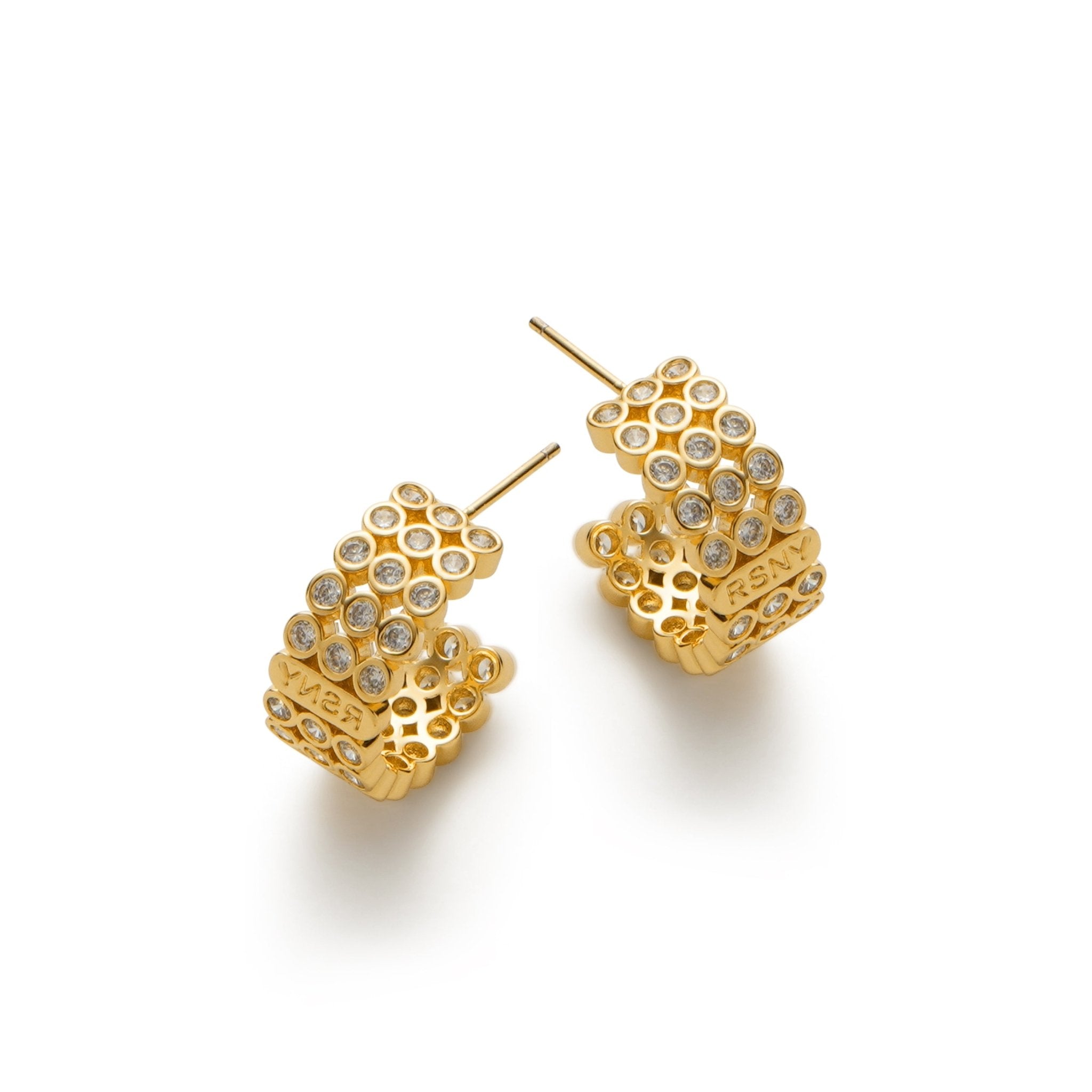 RSNY diamond shaped earrings - R1789B