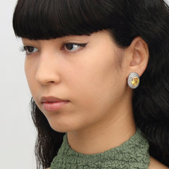 RSNY diamond texture stud earrings - R2063A