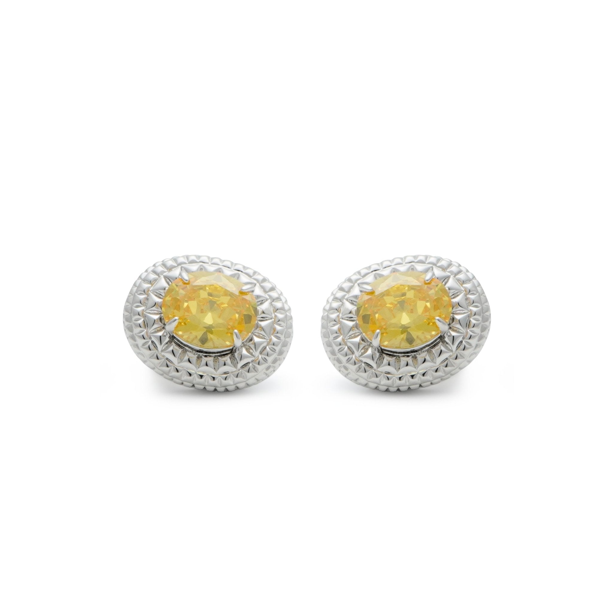 RSNY diamond texture stud earrings - R2063A