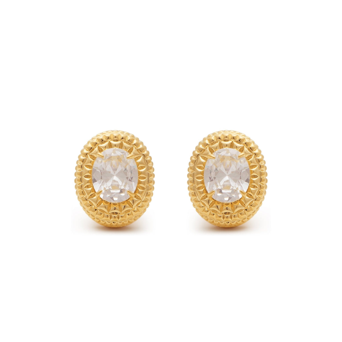 RSNY diamond texture stud earrings - R2063B