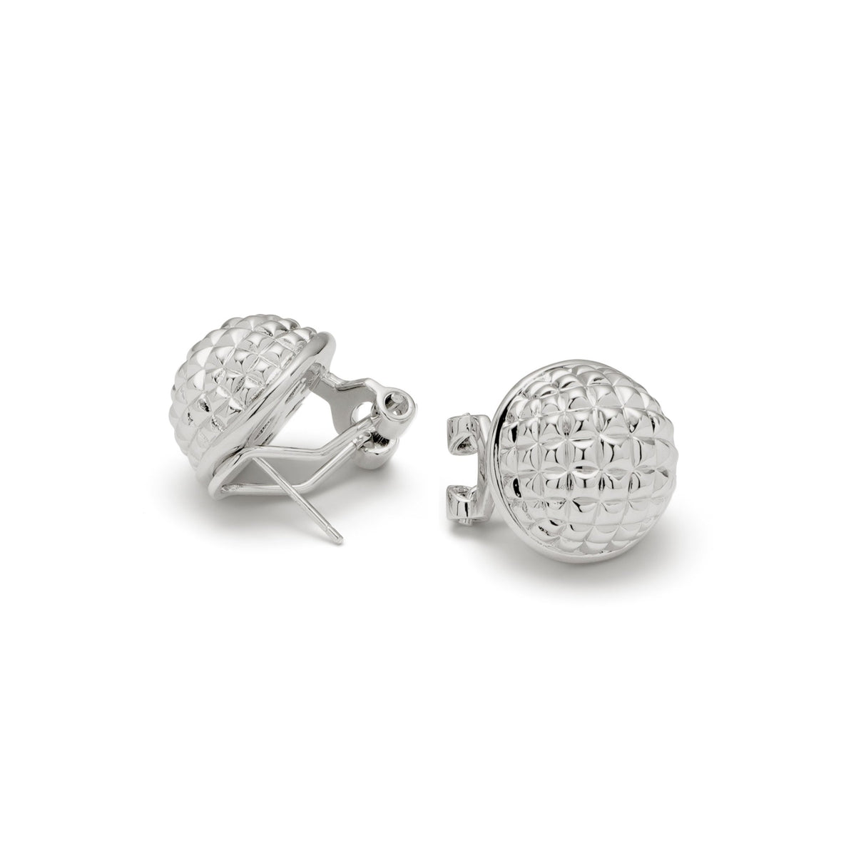 RSNY Diamond Textured Ball Earrings - R2021A