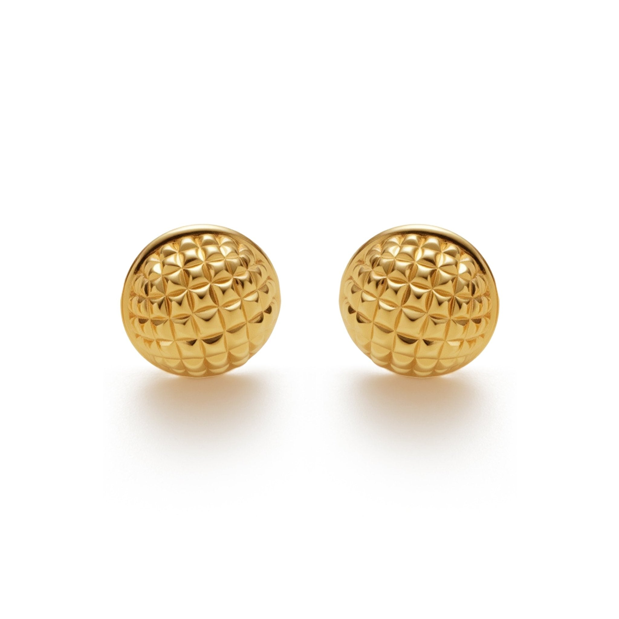 RSNY Diamond Textured Ball Earrings - R2021B