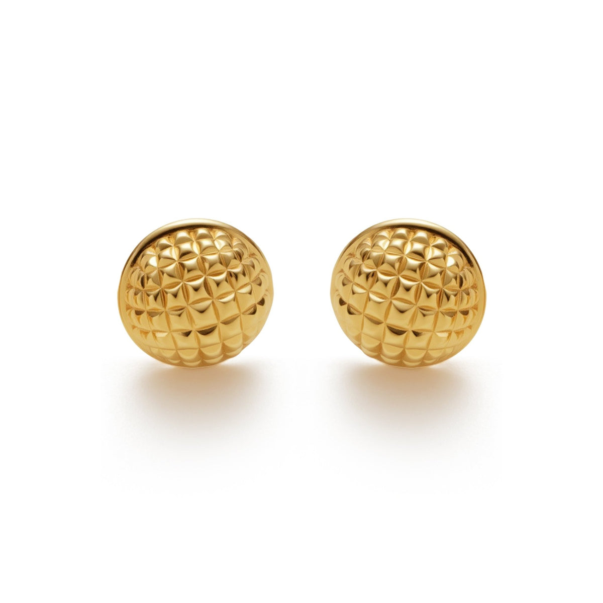 RSNY Diamond Textured Ball Earrings - R2021B