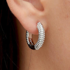 RSNY Diamond Textured Earrings - R2020A