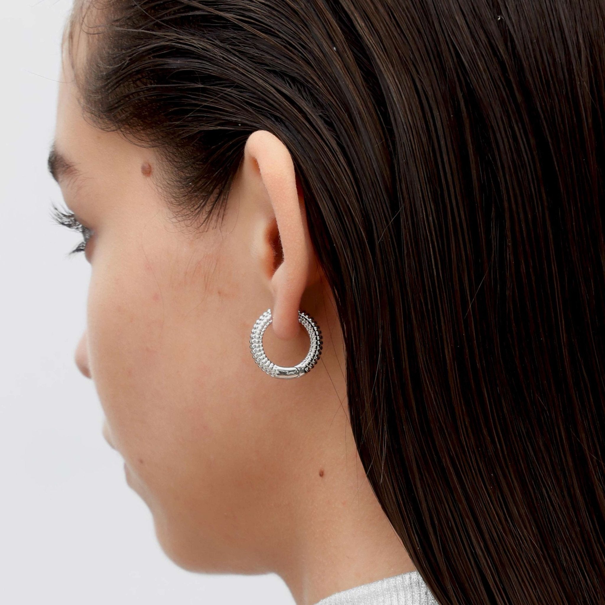 RSNY Diamond Textured Earrings - R2020A