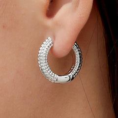 RSNY Diamond Textured Earrings - R2020A
