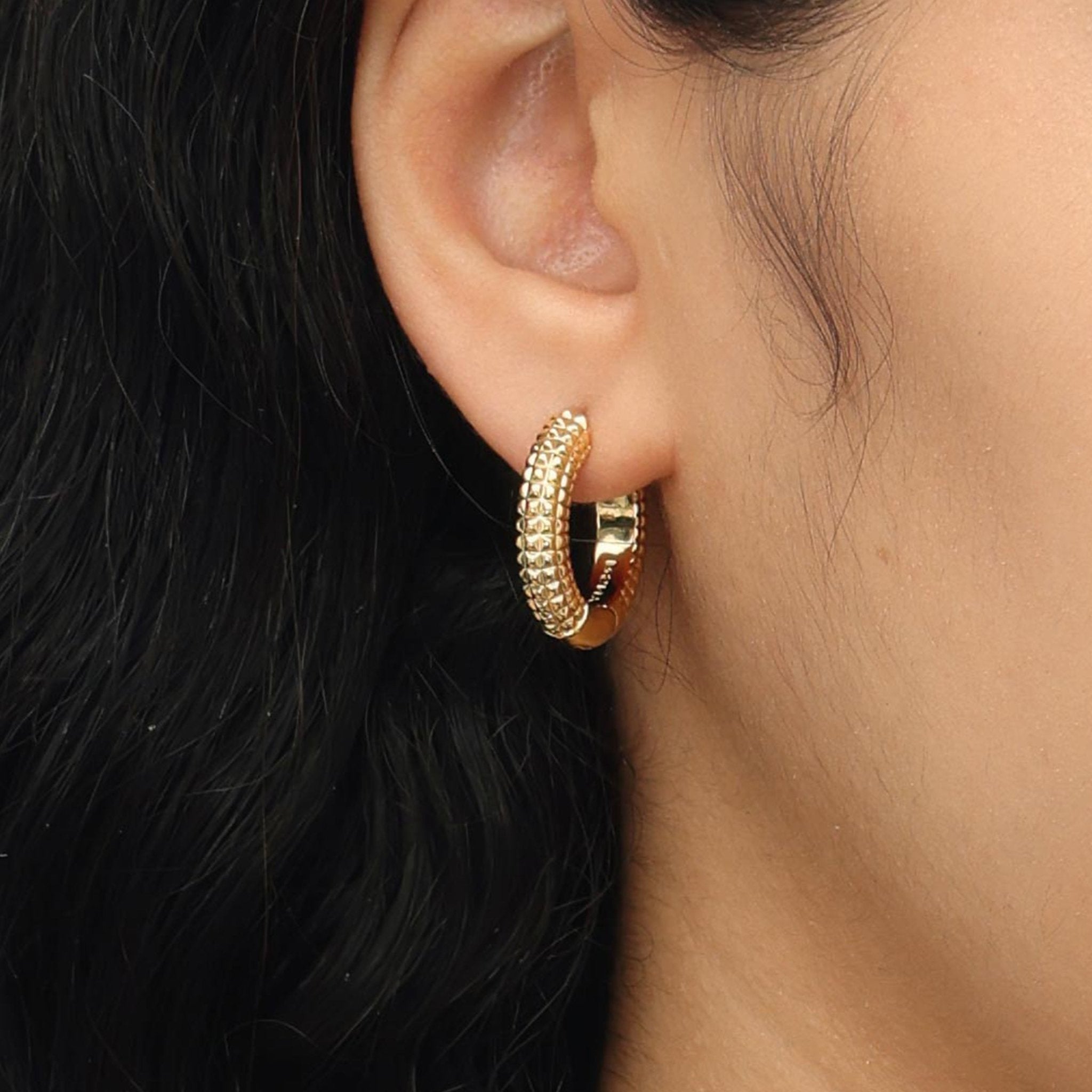 RSNY Diamond Textured Earrings - R2020B