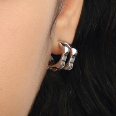 RSNY Diamond Textured Earrings - R2077A