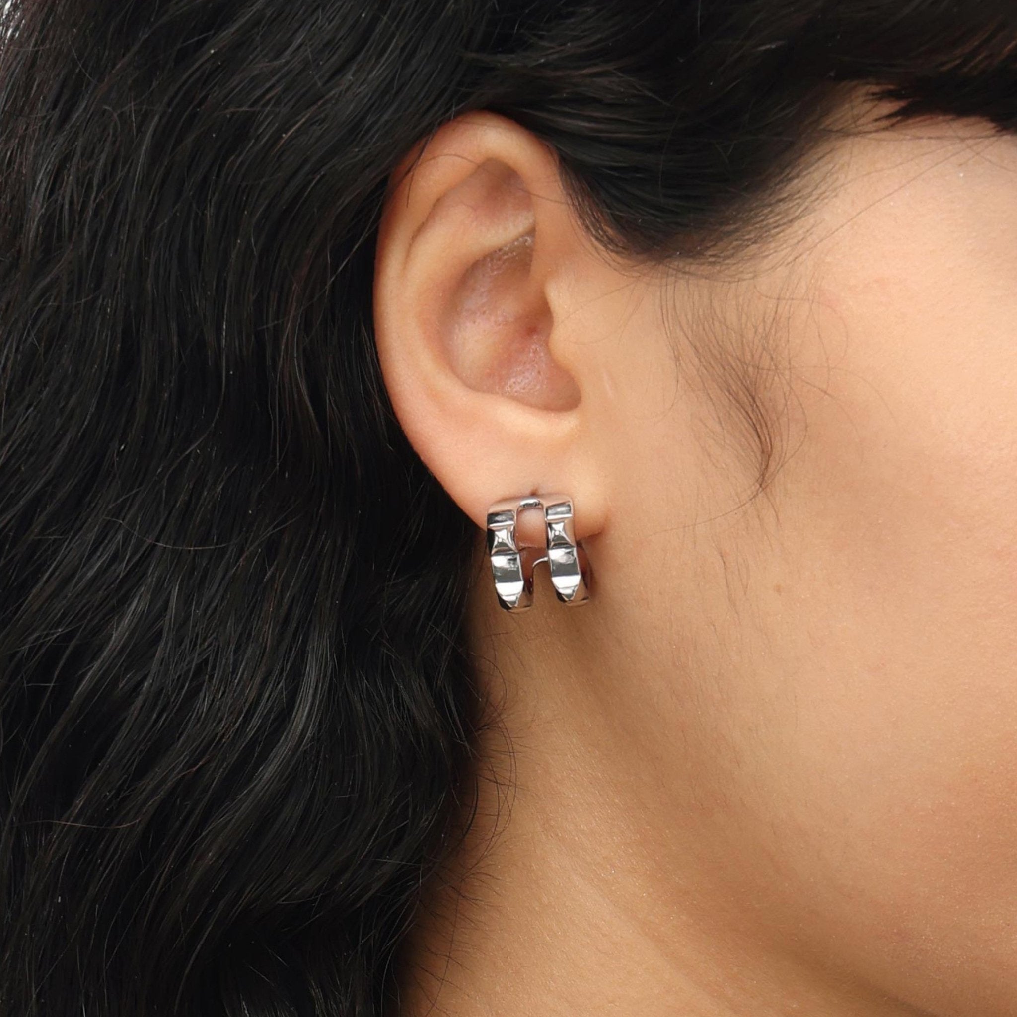 RSNY Diamond Textured Earrings - R2077A