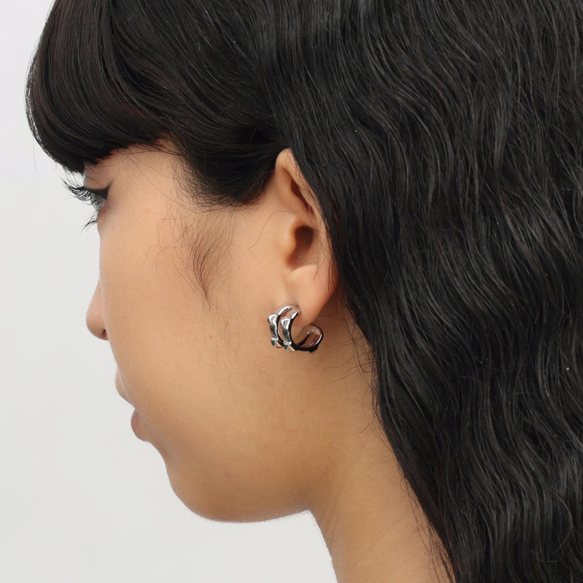 RSNY Diamond Textured Earrings - R2077A