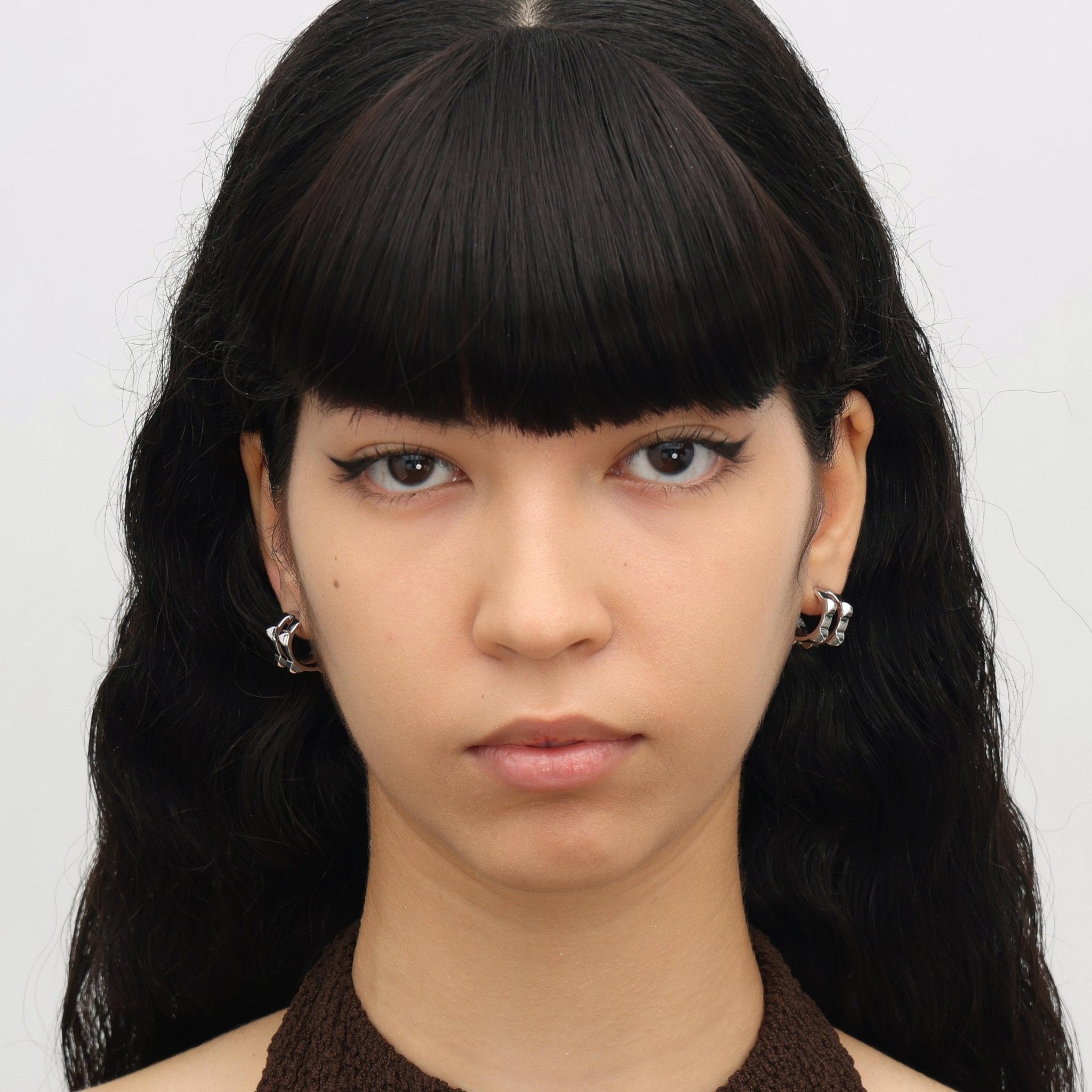 RSNY Diamond Textured Earrings - R2077A