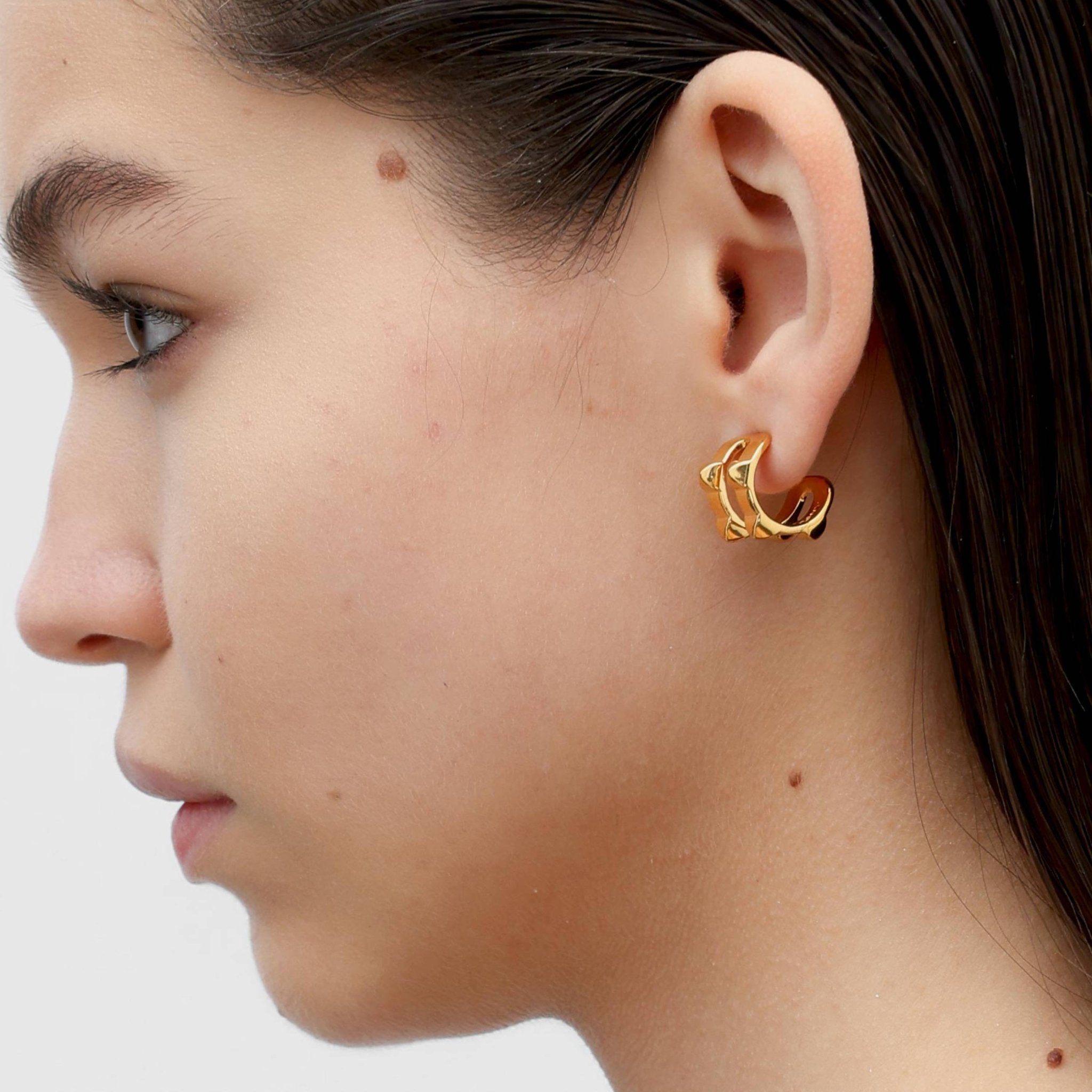 RSNY Diamond Textured Earrings - R2077B