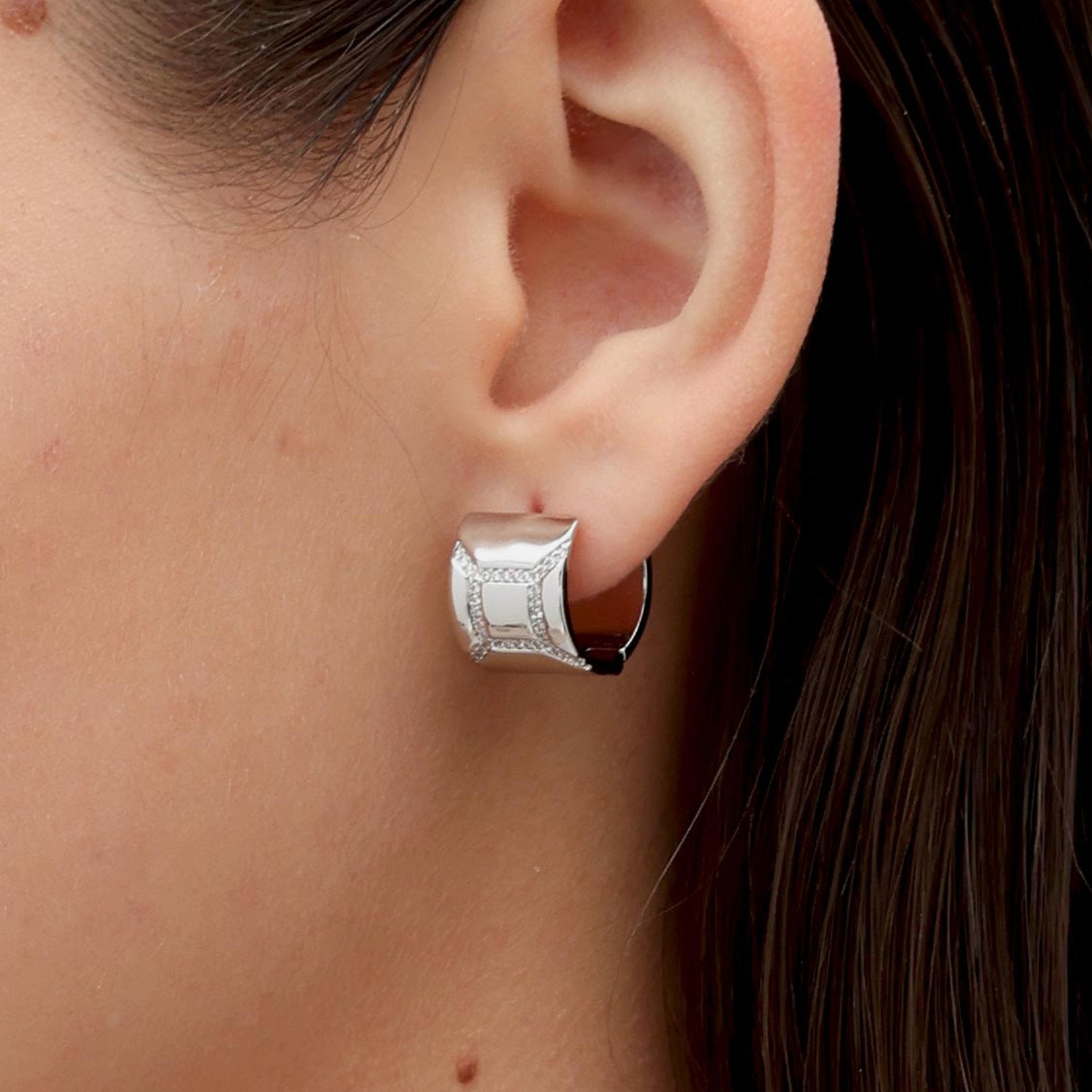 RSNY Diamond Textured Earrings - R2111A