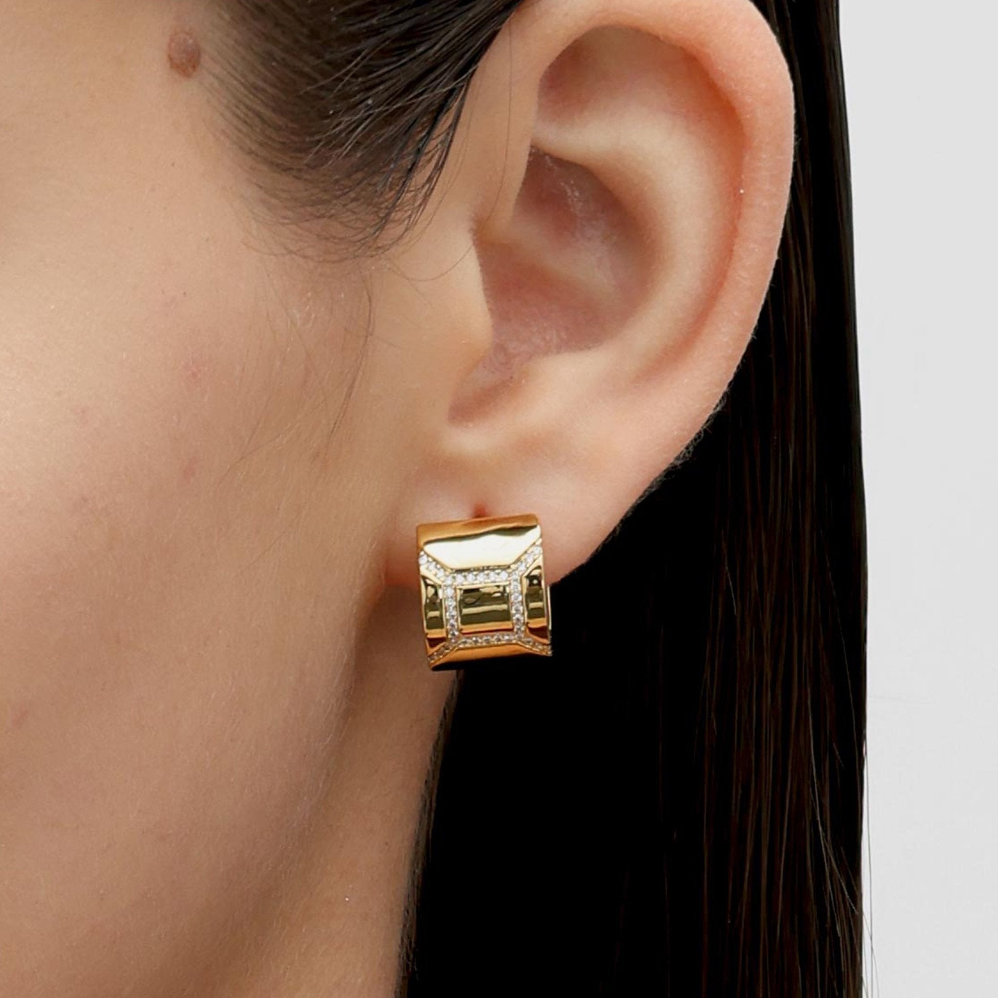 RSNY Diamond Textured Earrings - R2111B