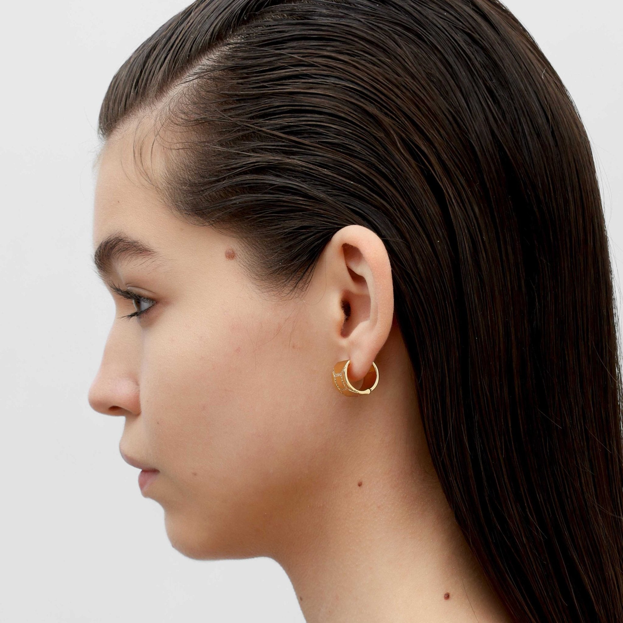 RSNY Diamond Textured Earrings - R2111B