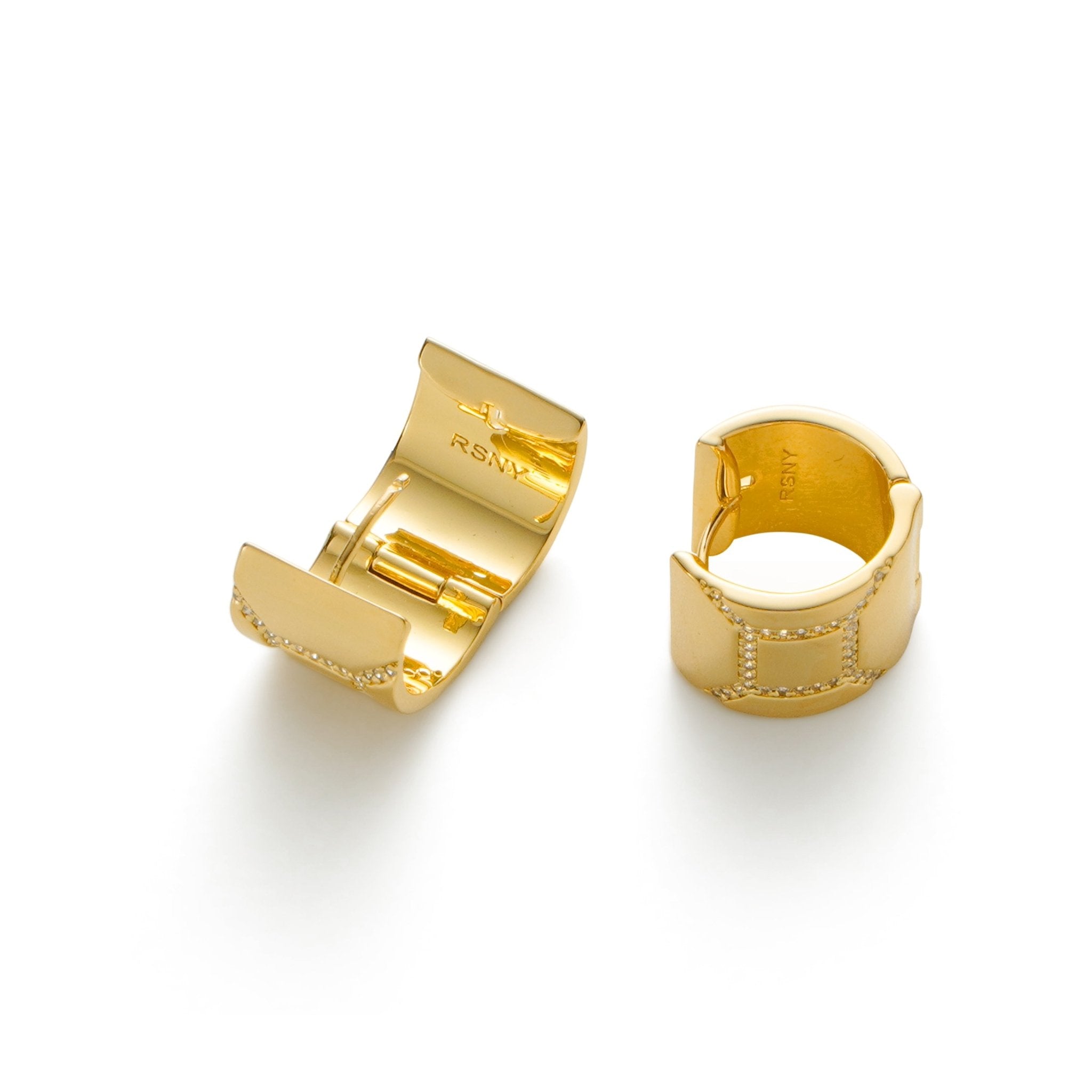 RSNY Diamond Textured Earrings - R2111B