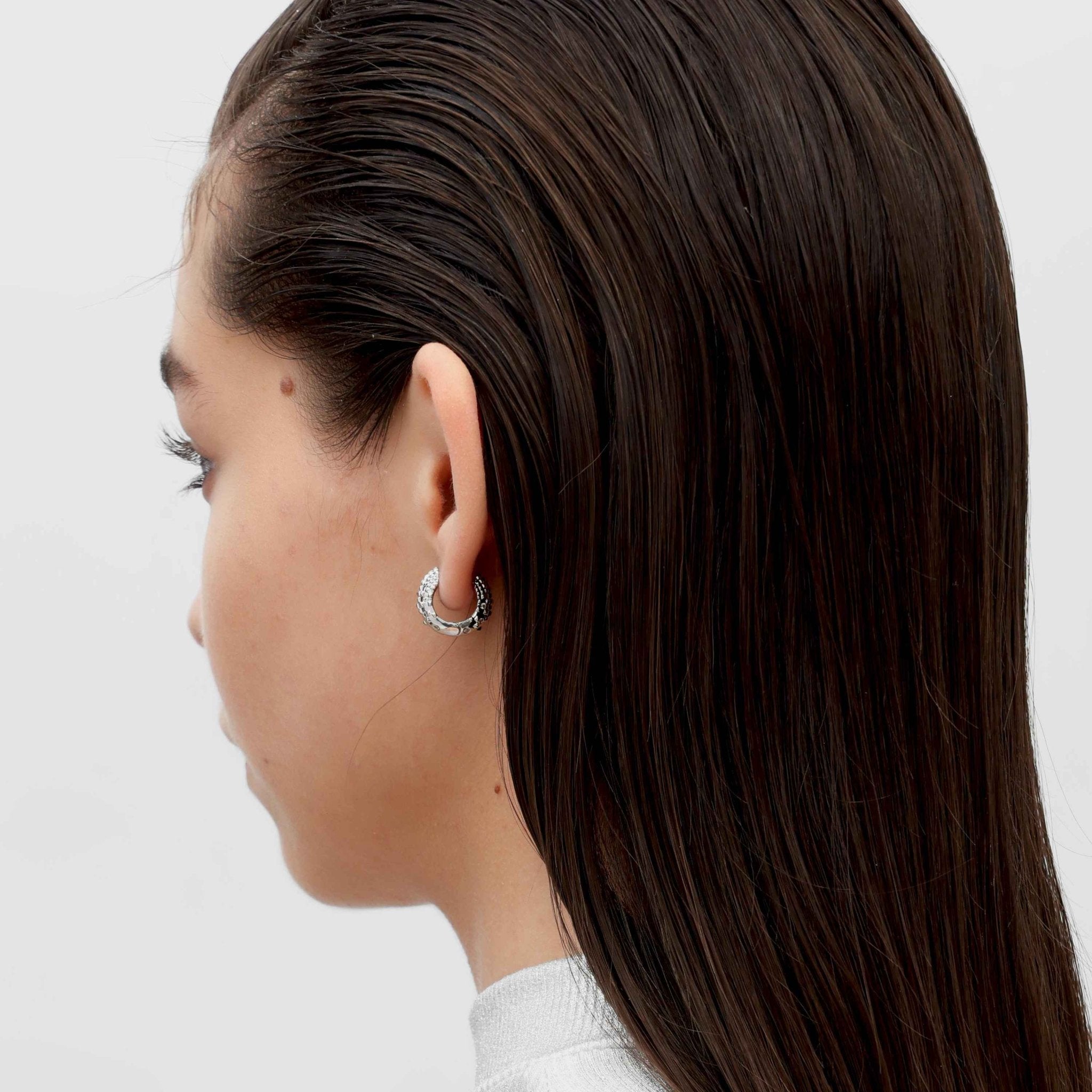 RSNY Diamond Textured Earrings - R2140A