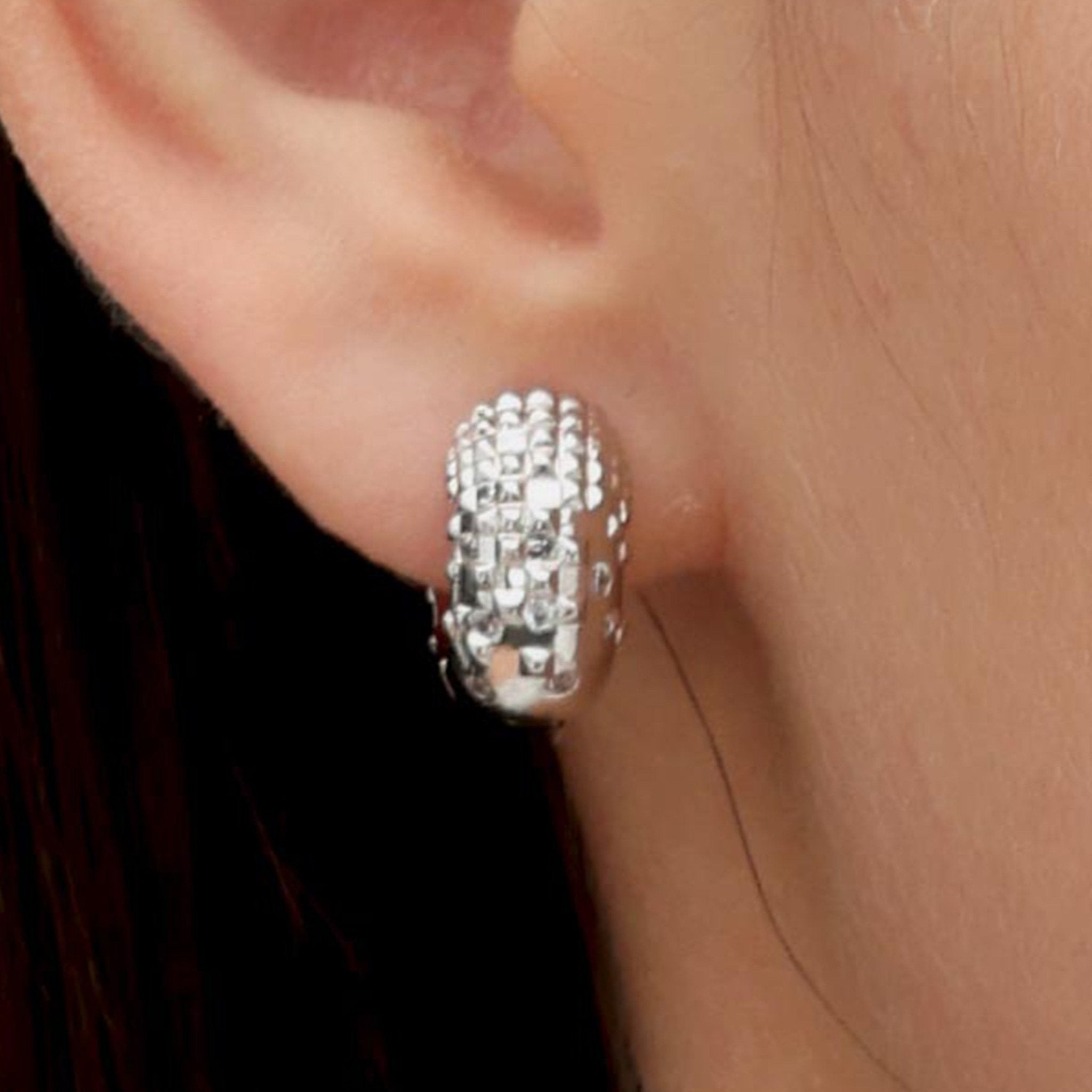 RSNY Diamond Textured Earrings - R2140A