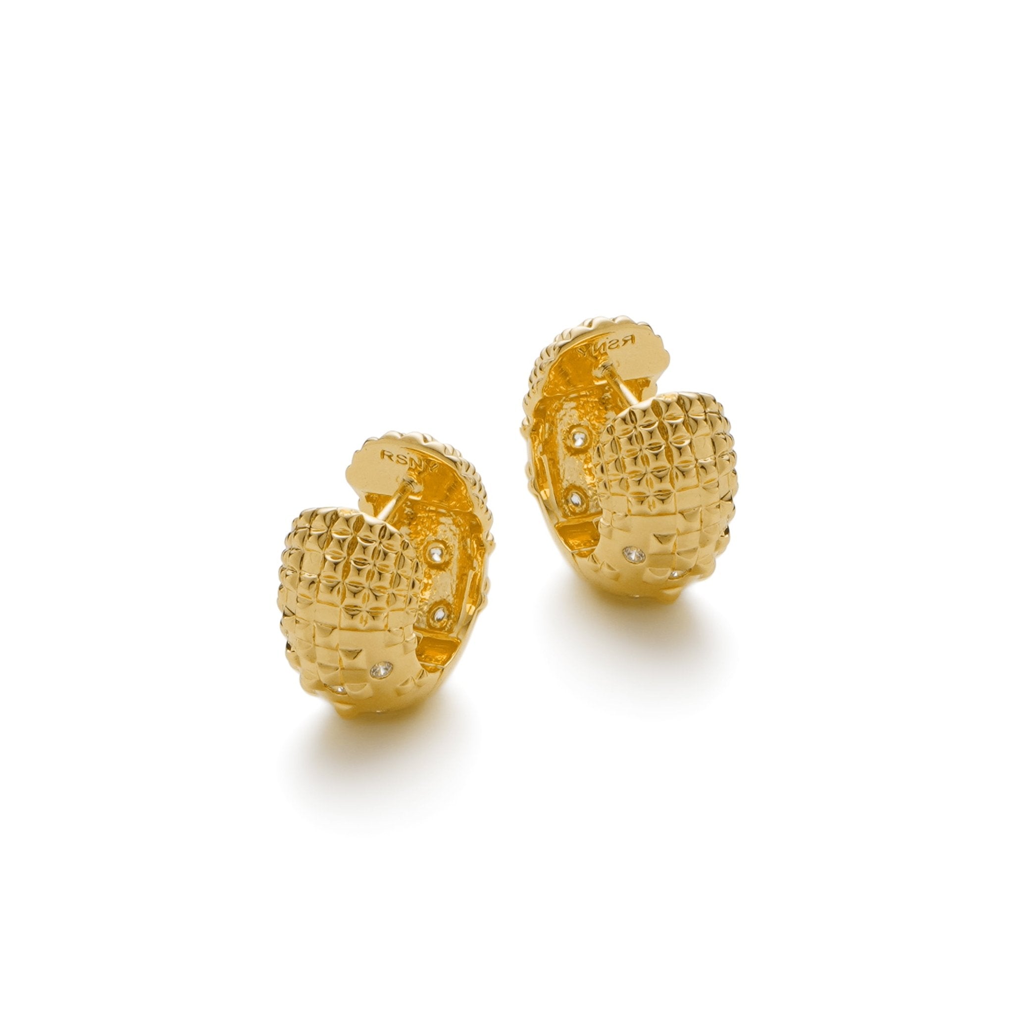 RSNY Diamond Textured Earrings - R2140B