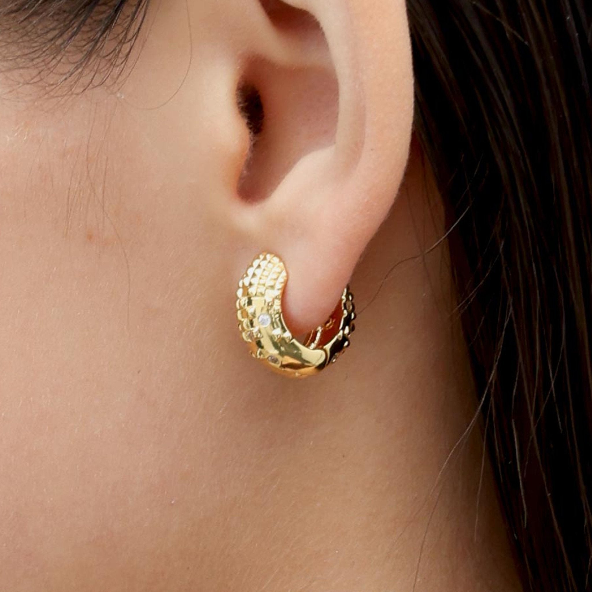 RSNY Diamond Textured Earrings - R2140B