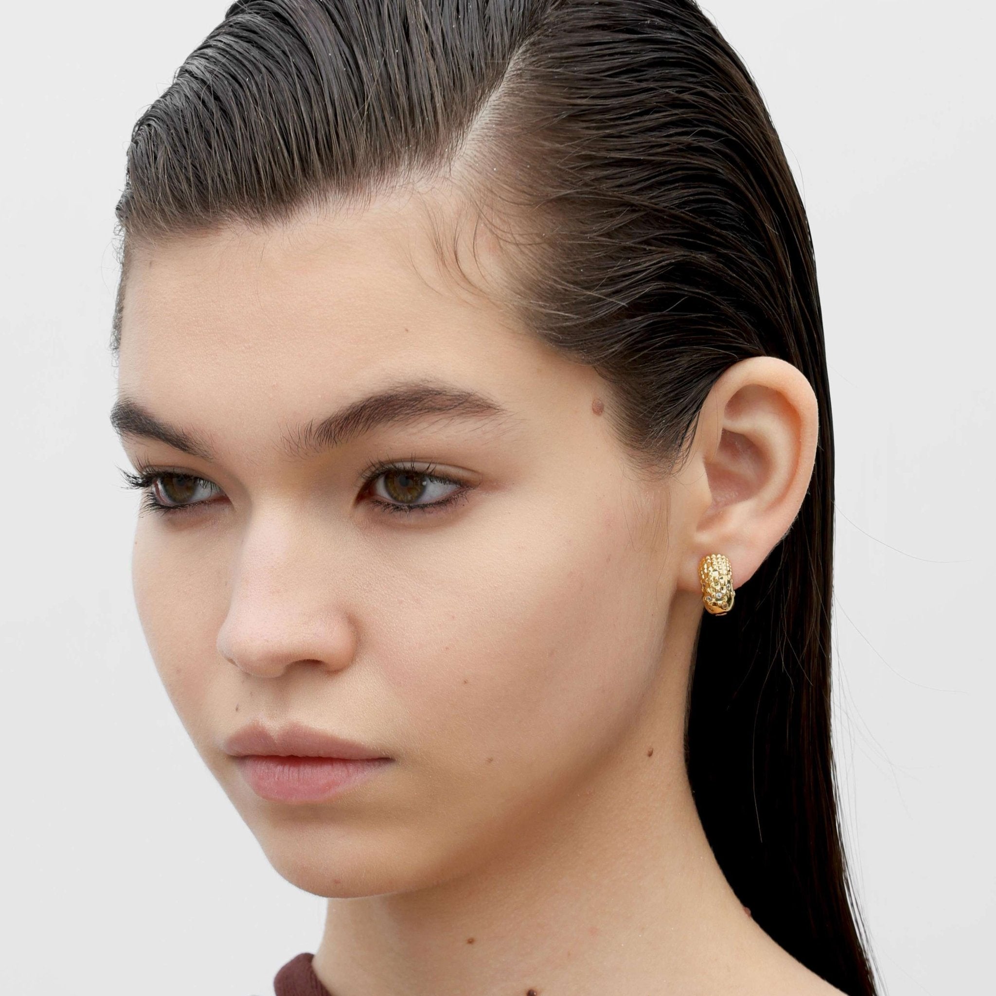 RSNY Diamond Textured Earrings - R2140B