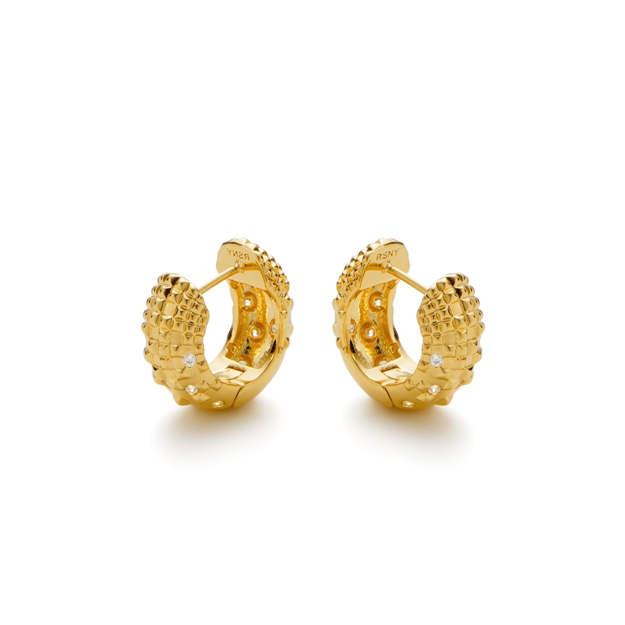 RSNY Diamond Textured Earrings - R2140B