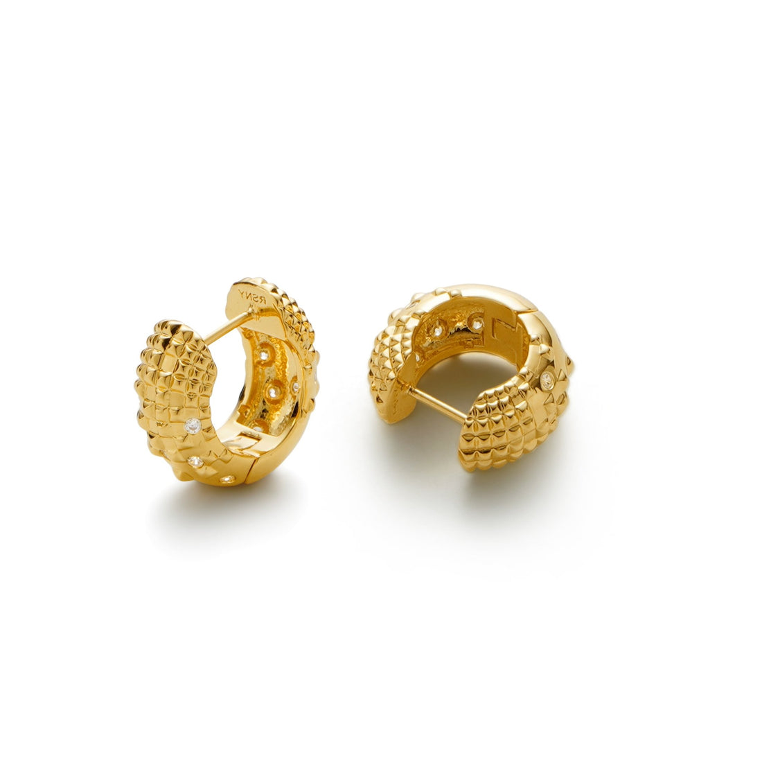 RSNY Diamond Textured Earrings - R2140B