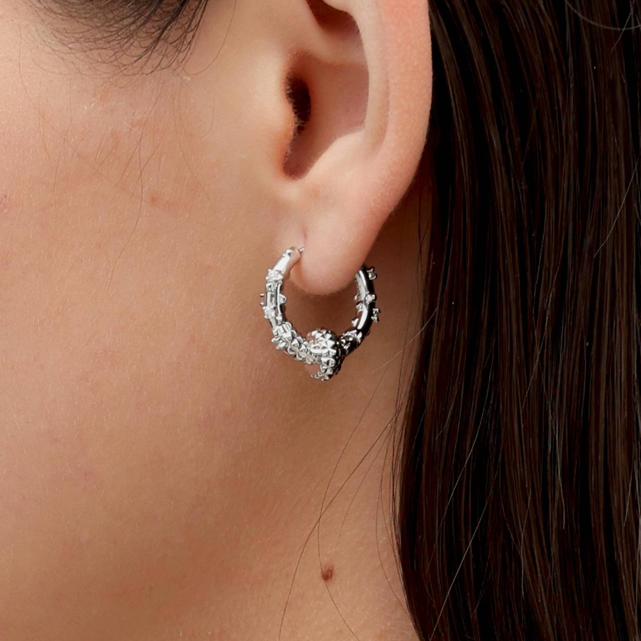 RSNY Diamond Textured Earrings - R2141A