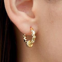 RSNY Diamond Textured Earrings - R2141B