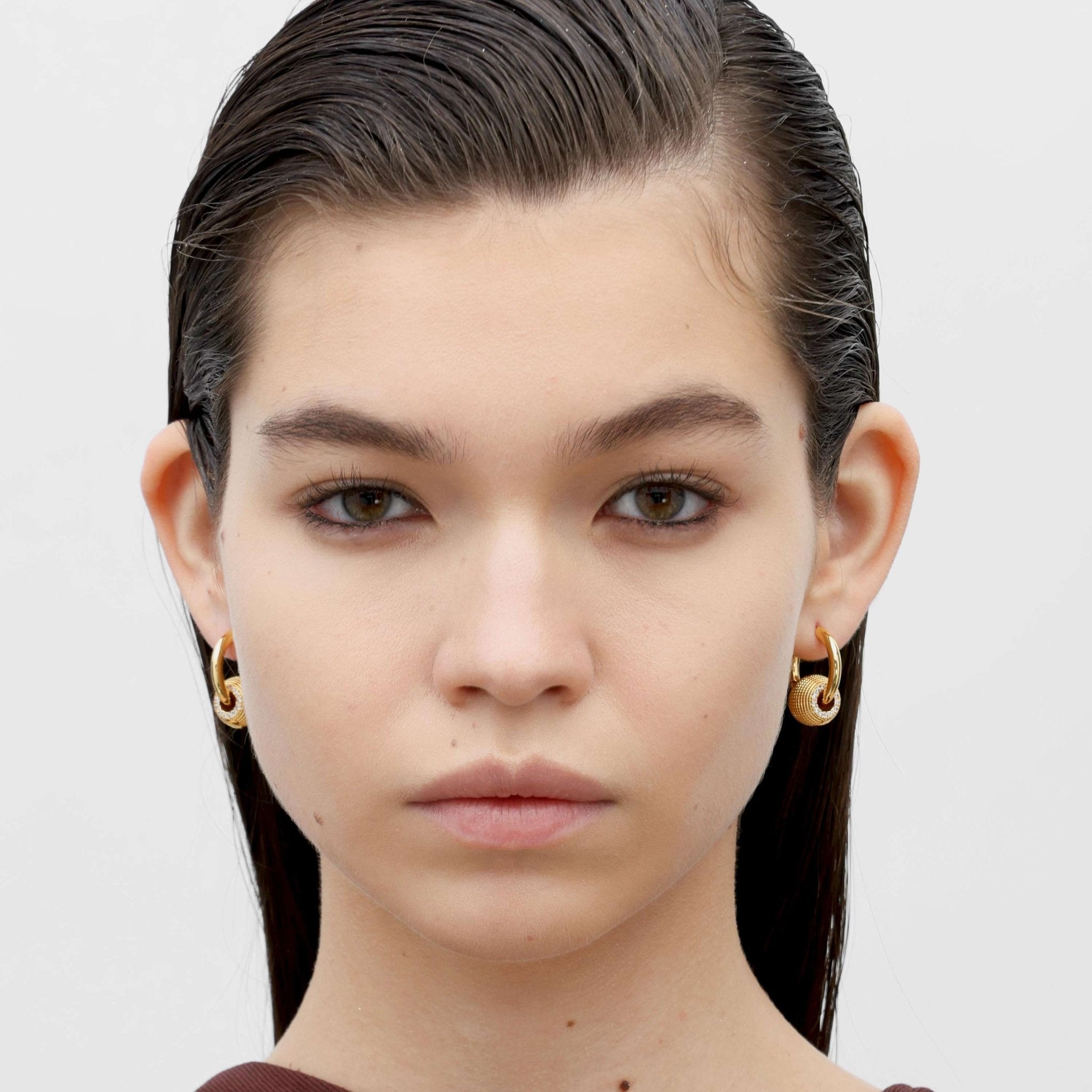 RSNY Diamond Textured Earrings - R2157B