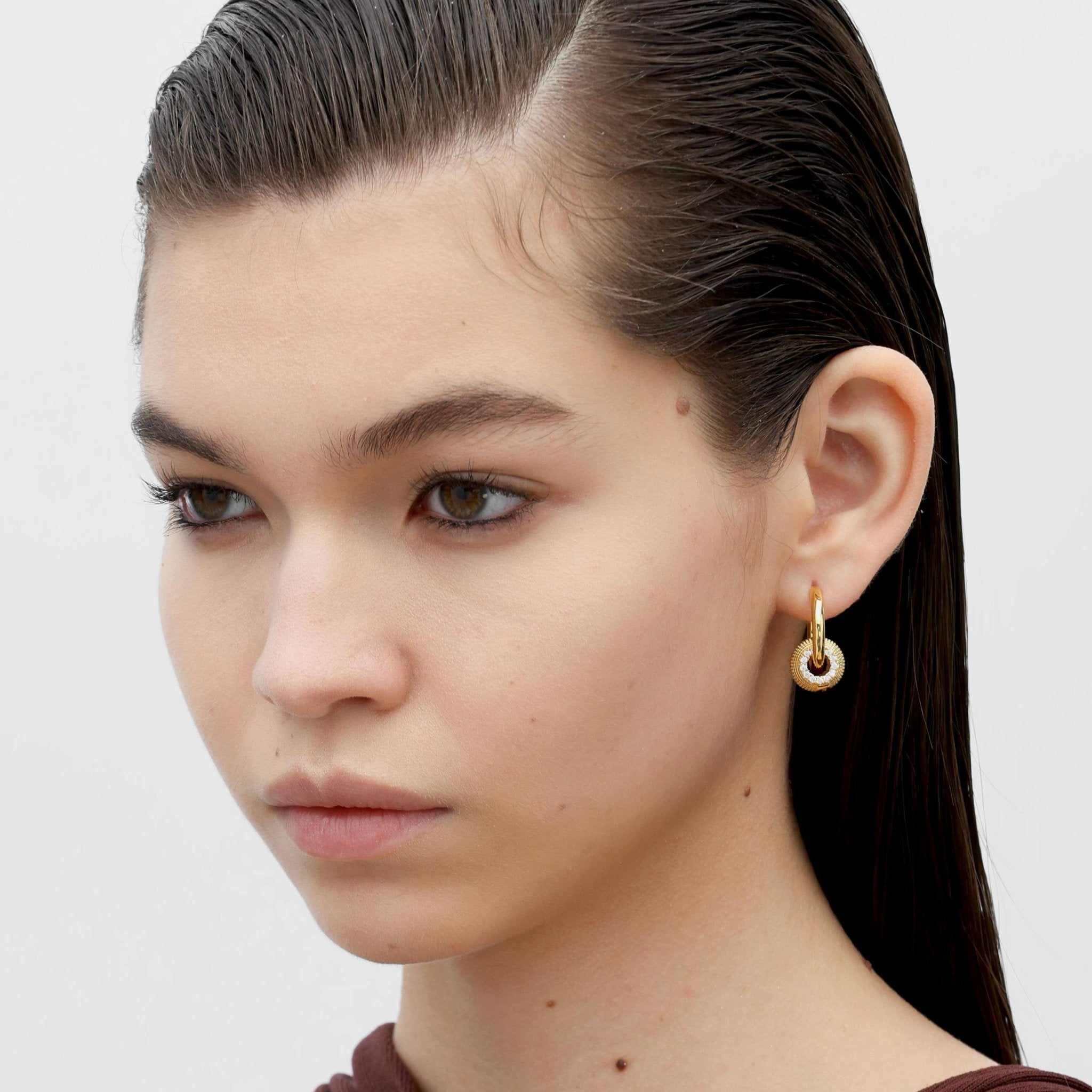 RSNY Diamond Textured Earrings - R2157B