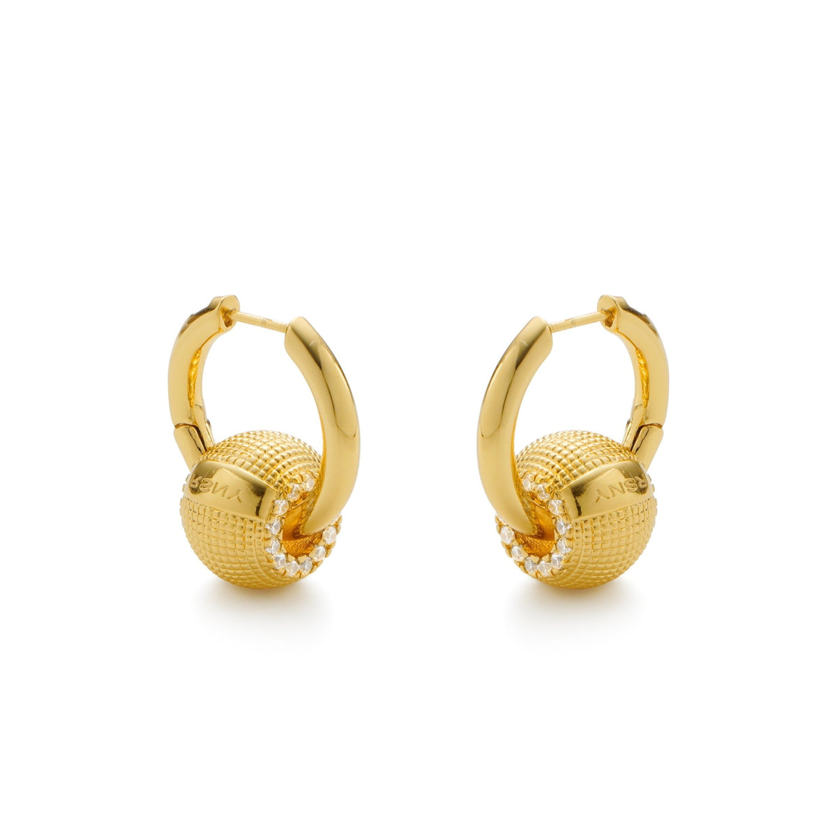 RSNY Diamond Textured Earrings - R2157B