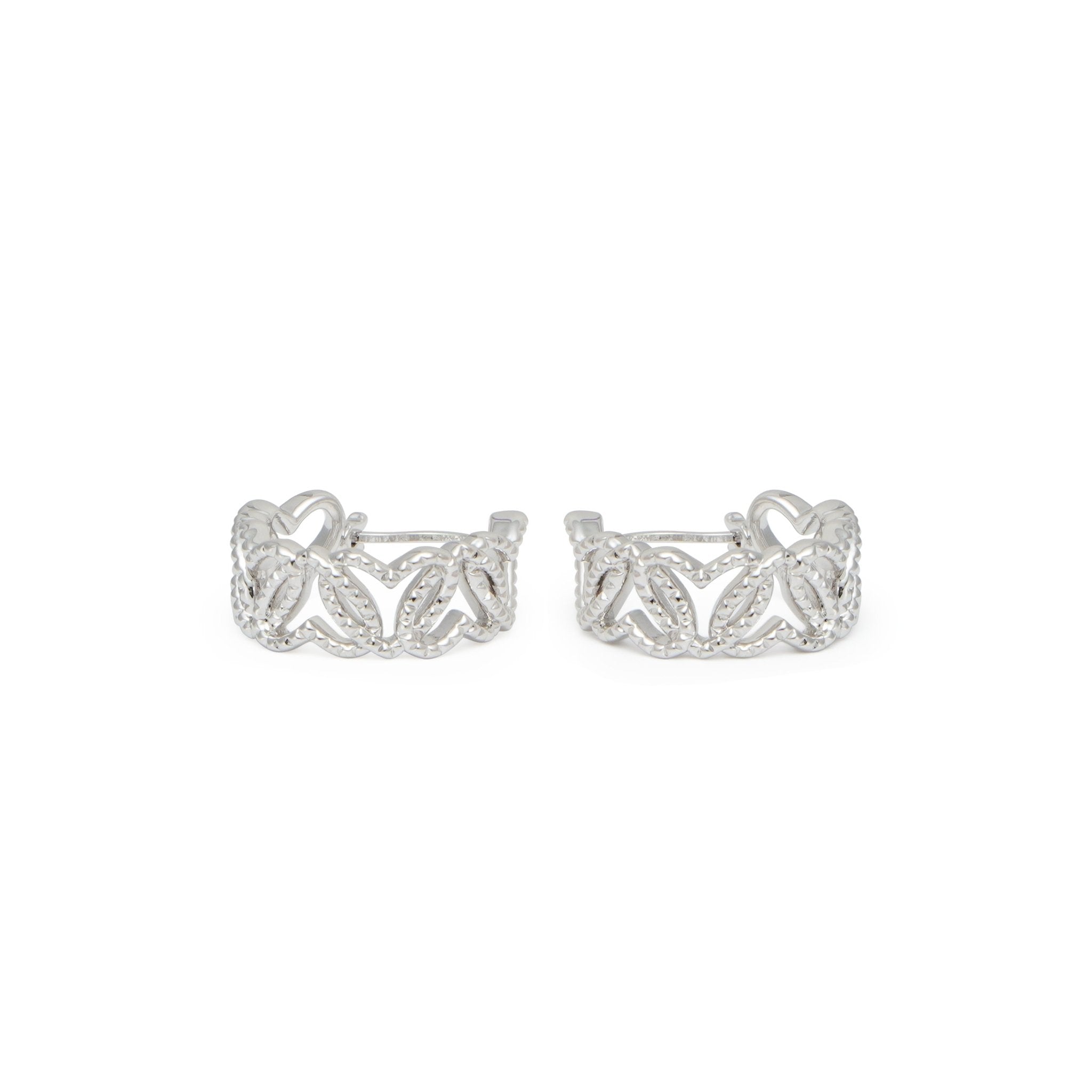 RSNY Diamond Textured Love Earrings - R2066A