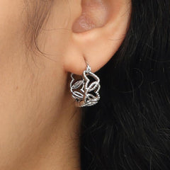RSNY Diamond Textured Love Earrings - R2066A