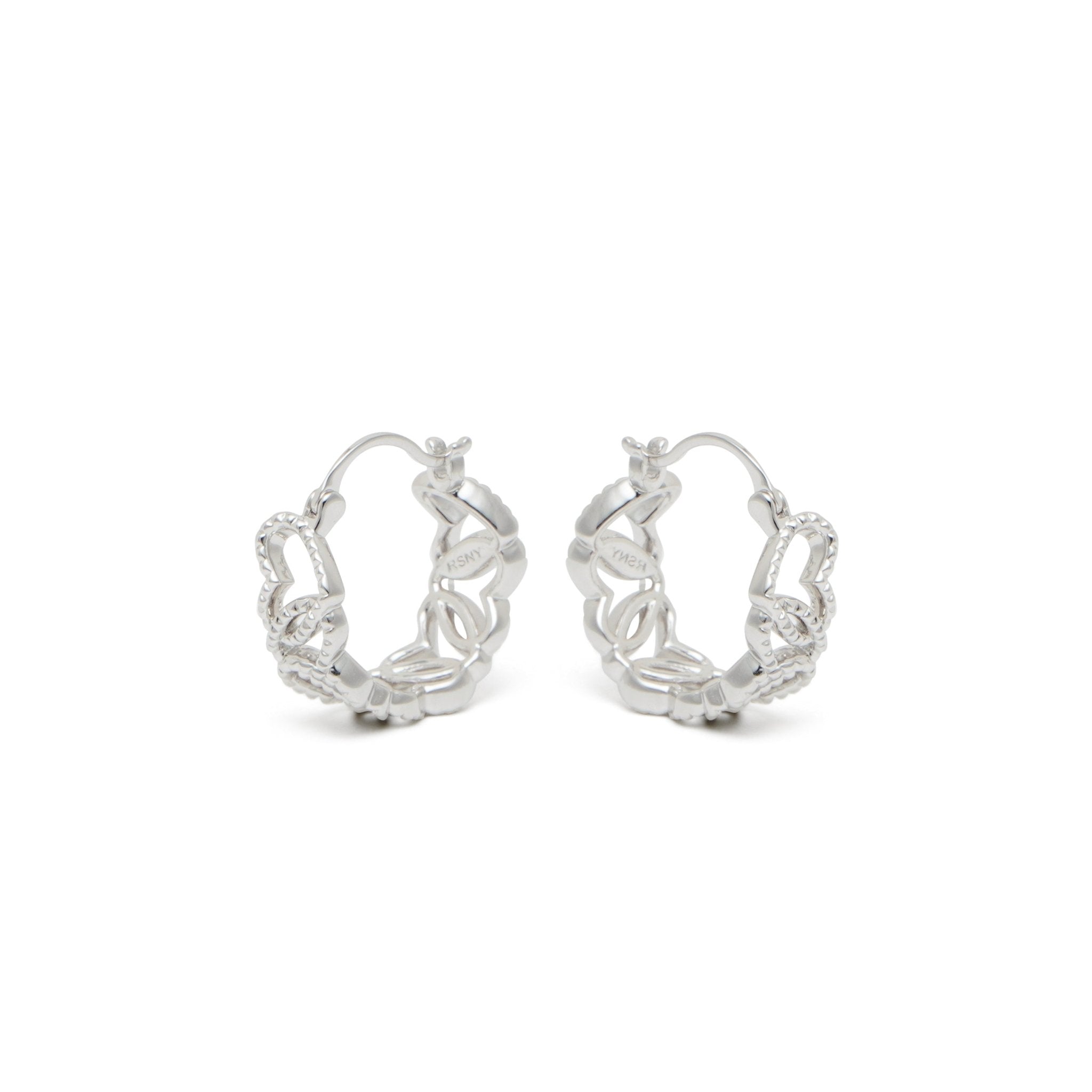 RSNY Diamond Textured Love Earrings - R2066A