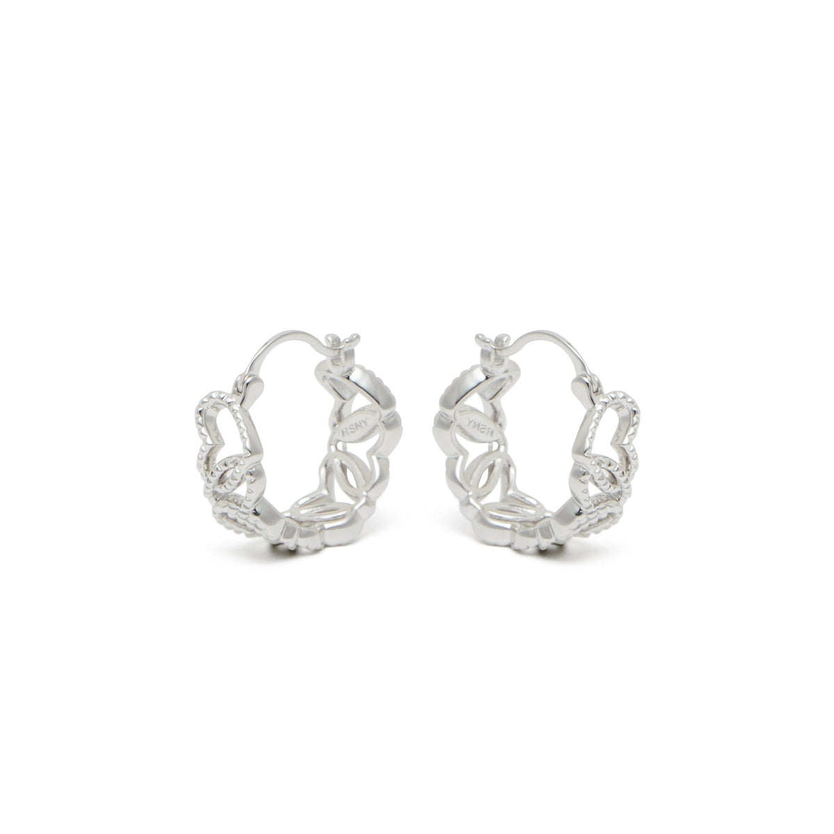 RSNY Diamond Textured Love Earrings - R2066A