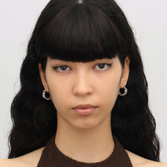 RSNY Diamond Textured Love Earrings - R2066A